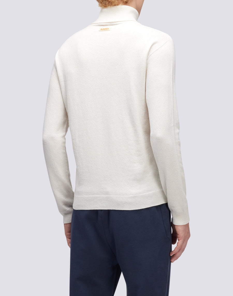 Sundek maglione a girocollo misto cashmere M351KIWS500-03900 Saldi Di Fabbrica
