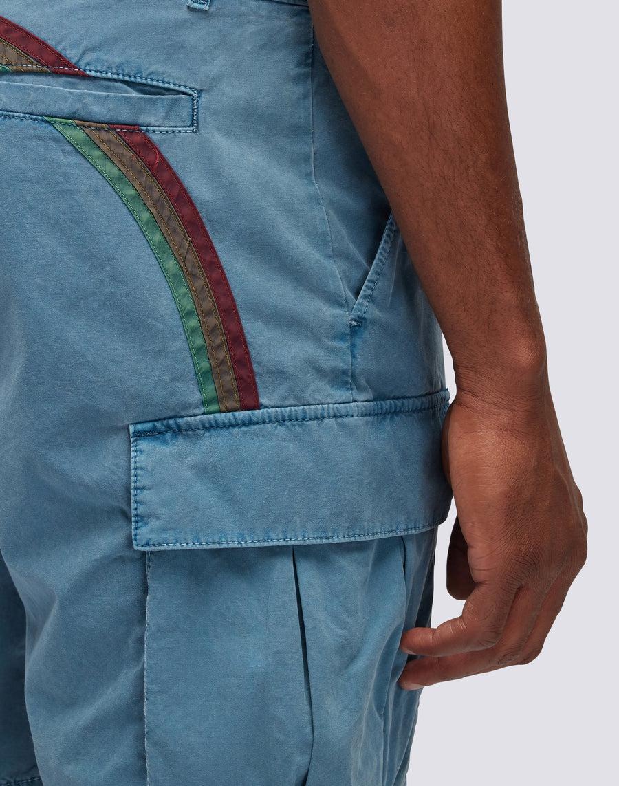 Sundek SHORTS CARGO IN TESSUTO TINTO IN CAPO CON ARCOBALENO m248wkpp900-a2601 Nuovo