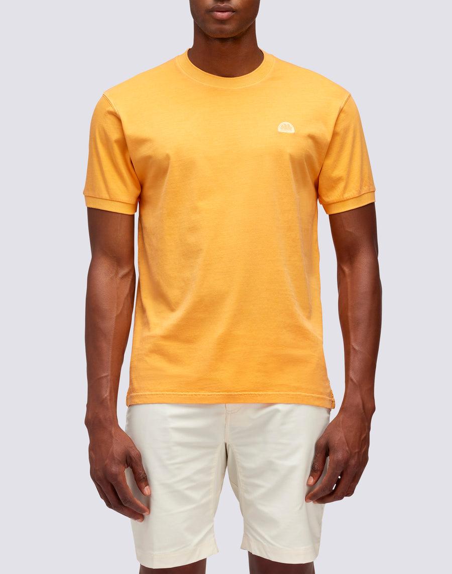 Sundek T-SHIRT NEW DEY GIROCOLLO TINTO CAPO CON LOGO m108tej78tc-a3301 Consegna Veloce