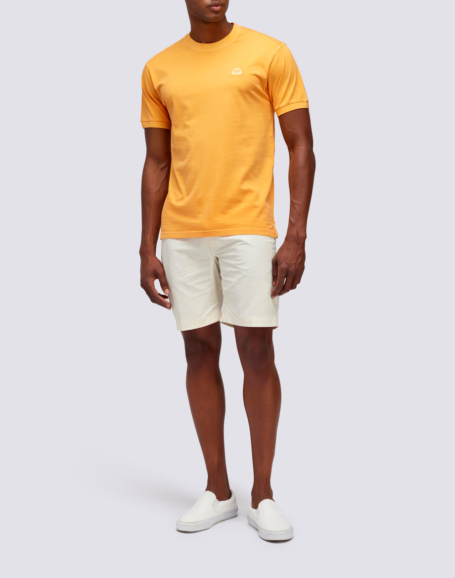 Sundek T-SHIRT NEW DEY GIROCOLLO TINTO CAPO CON LOGO m108tej78tc-a3301 Consegna Veloce