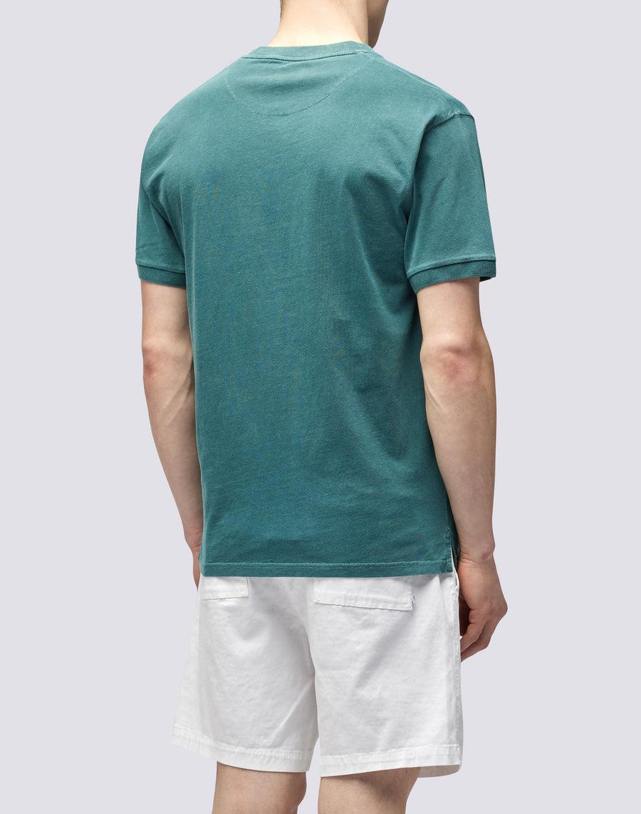 Sundek T-SHIRT NEW DEY GIROCOLLO TINTO CAPO CON LOGO m108tej78tc-86301 Negozi Online