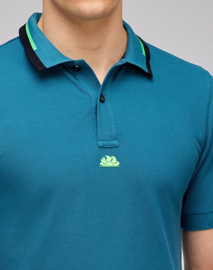 Sundek POLO IN COTONE PIQUET COMBINATO m997plpq500-a3401