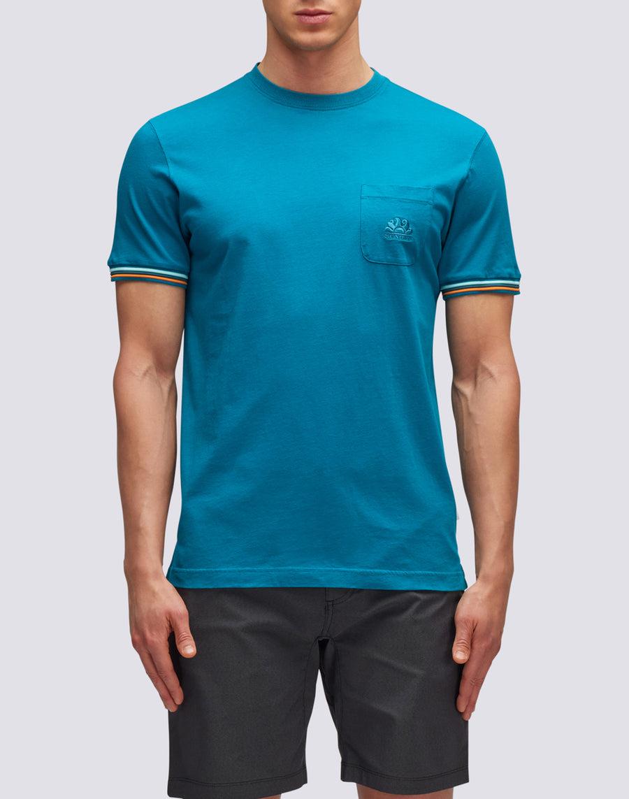 Sundek T-SHIRT FINN GIROCOLLO CON TASCHINO m775tej7800-01203