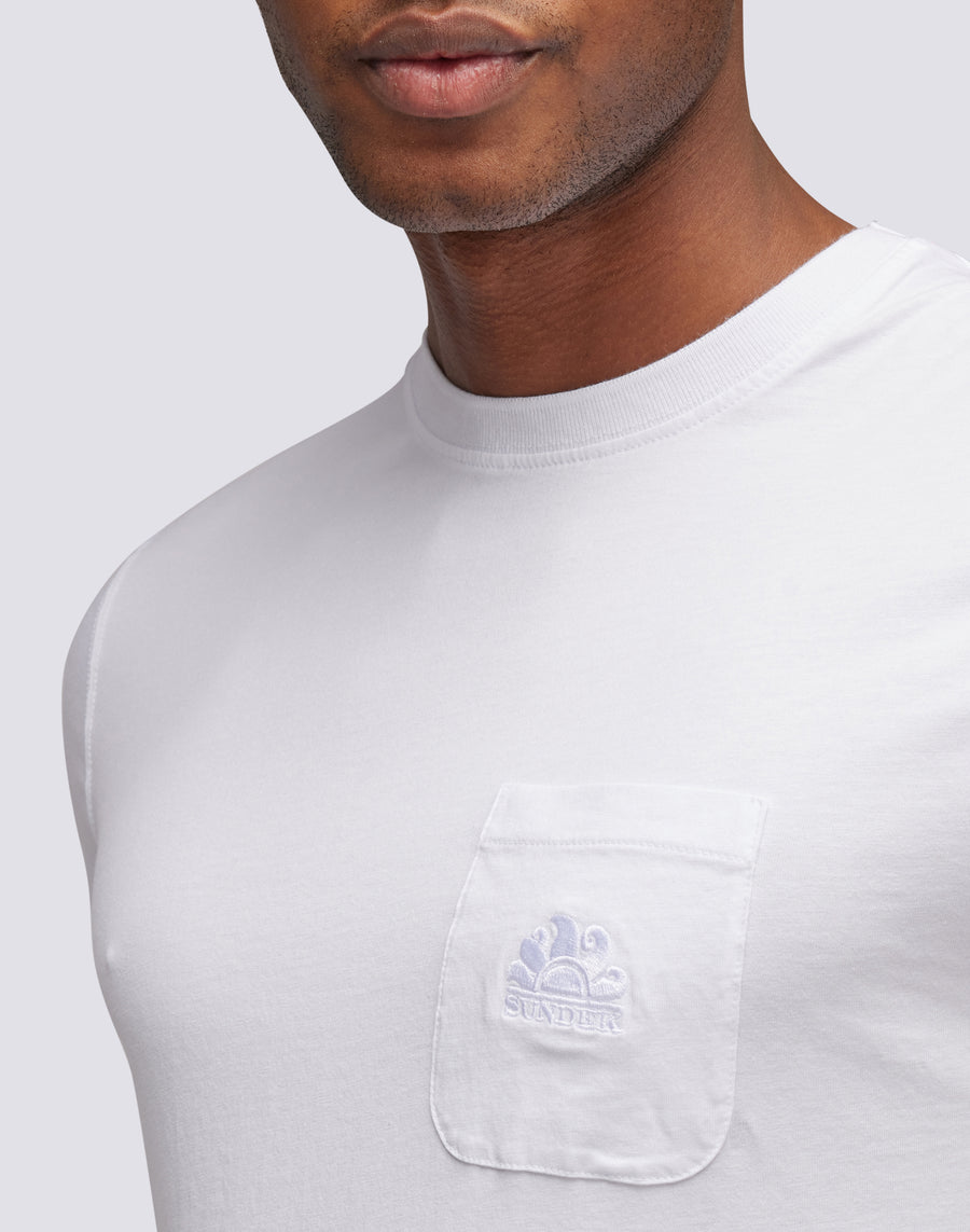 Sundek t-shirt finn girocollo con taschino M775TEJ7800-00634 Sconto