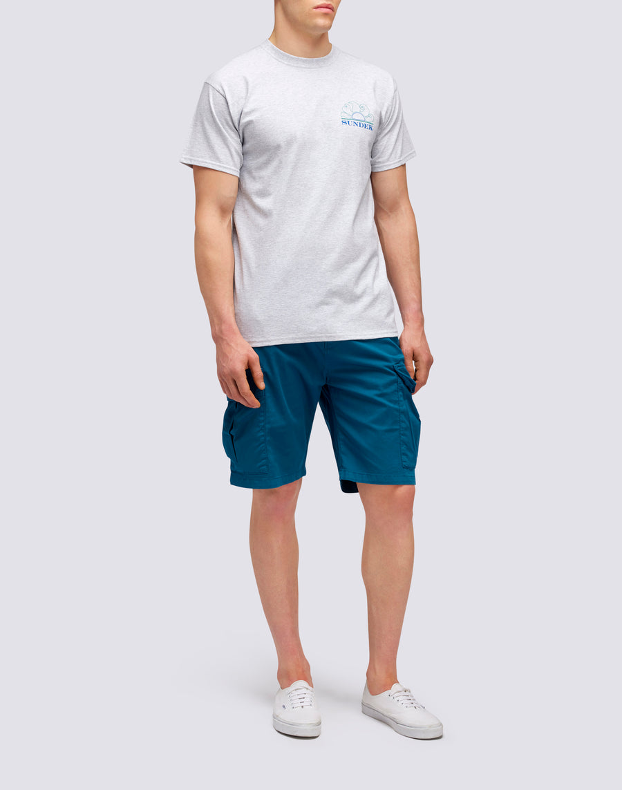 Sundek T-SHIRT HERITAGE PRINT m640tejy300-02900 In Vendita