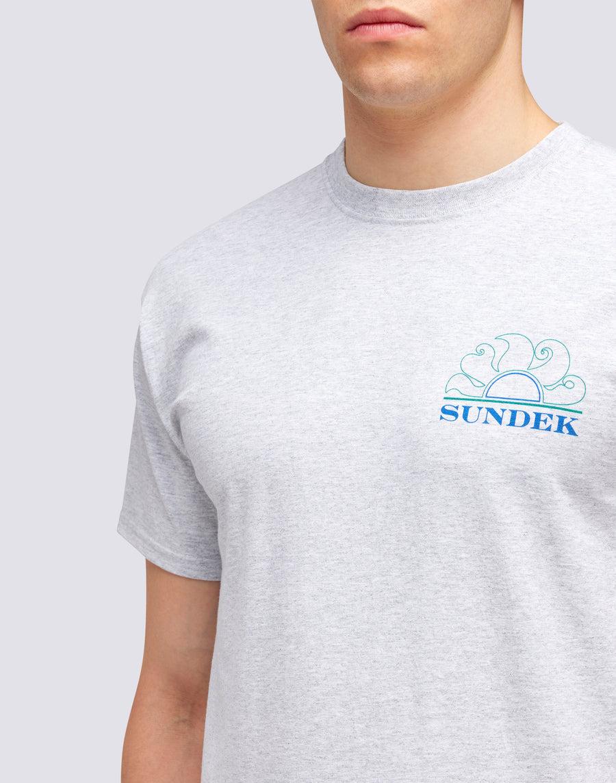 Sundek T-SHIRT HERITAGE PRINT m640tejy300-02900 In Vendita