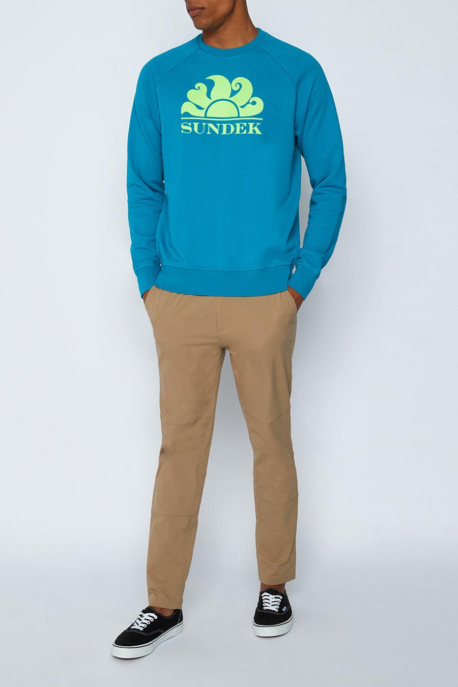 Sundek felpa a girocollo con logo M138JHF7700-69401 Saldi