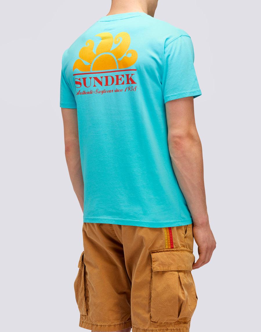 Sundek T-SHIRT NEW HERBERT GIROCOLLO CON MAXI-LOGO m028tej7800-05200 Hotsell