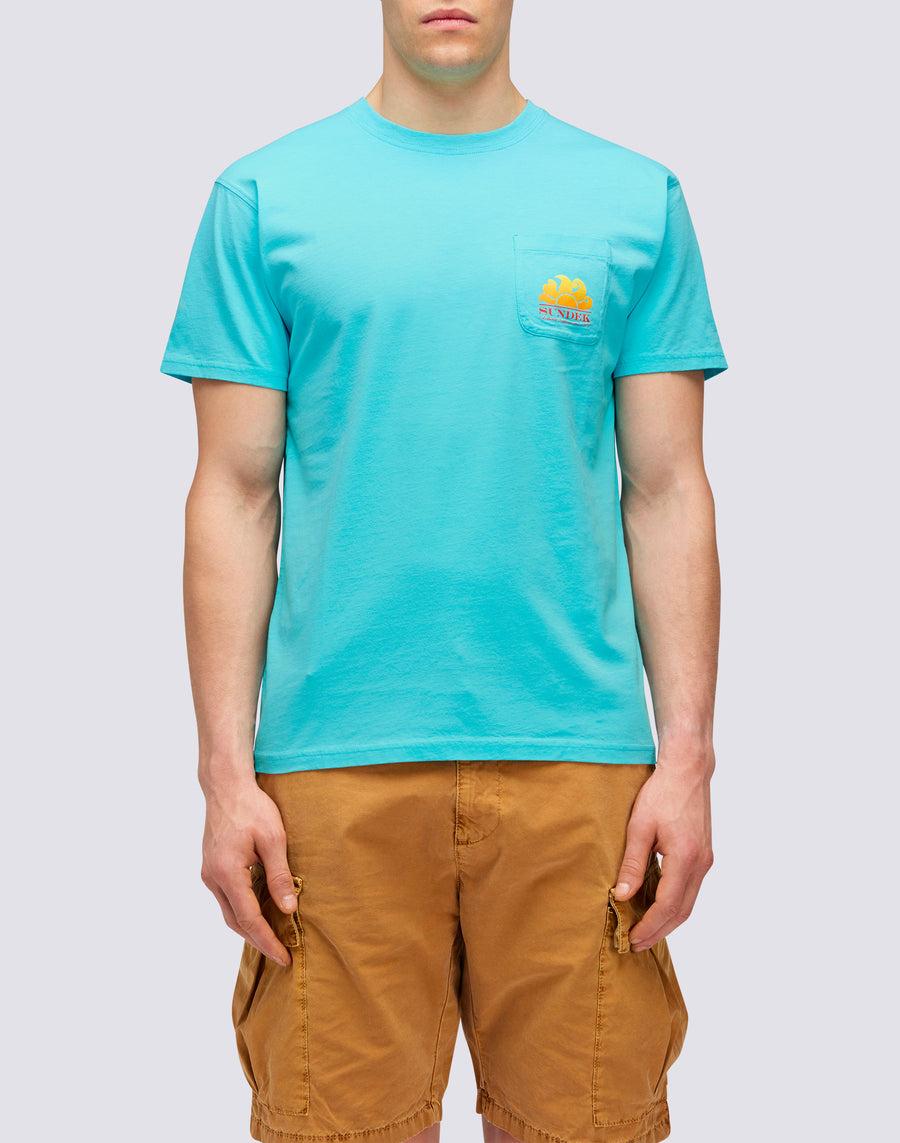 Sundek T-SHIRT NEW HERBERT GIROCOLLO CON MAXI-LOGO m028tej7800-05200 Hotsell