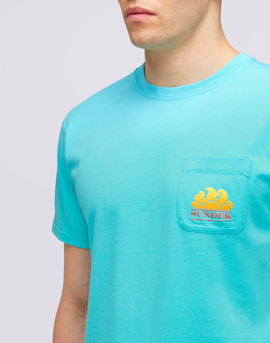 Sundek T-SHIRT NEW HERBERT GIROCOLLO CON MAXI-LOGO m028tej7800-05200 Hotsell