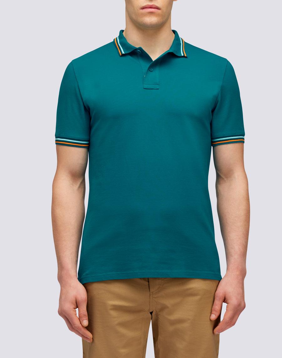 Sundek POLO BRICE IN COTONE PIQUET CON DETTAGLI TRICOLOR m779plj6500-01203 Saldi Di Fabbrica
