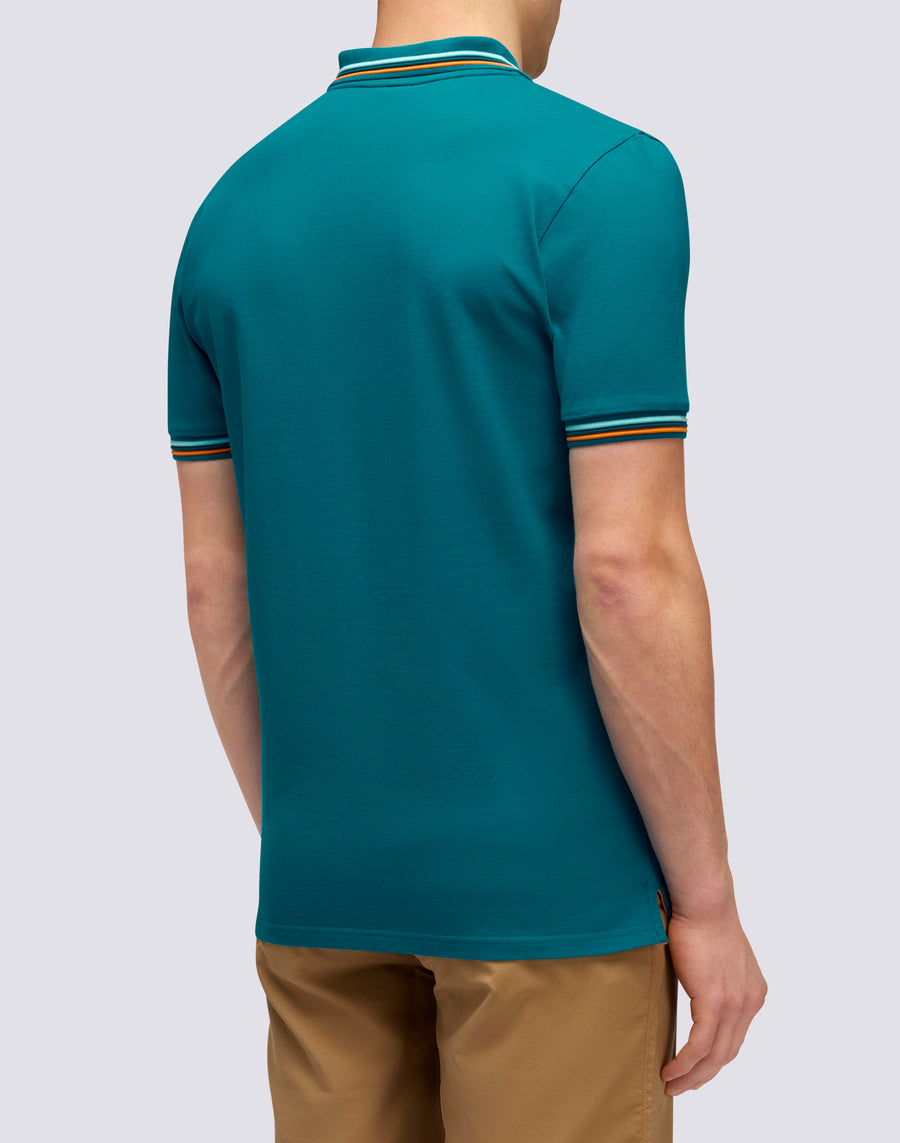 Sundek POLO BRICE IN COTONE PIQUET CON DETTAGLI TRICOLOR m779plj6500-01203 Saldi Di Fabbrica