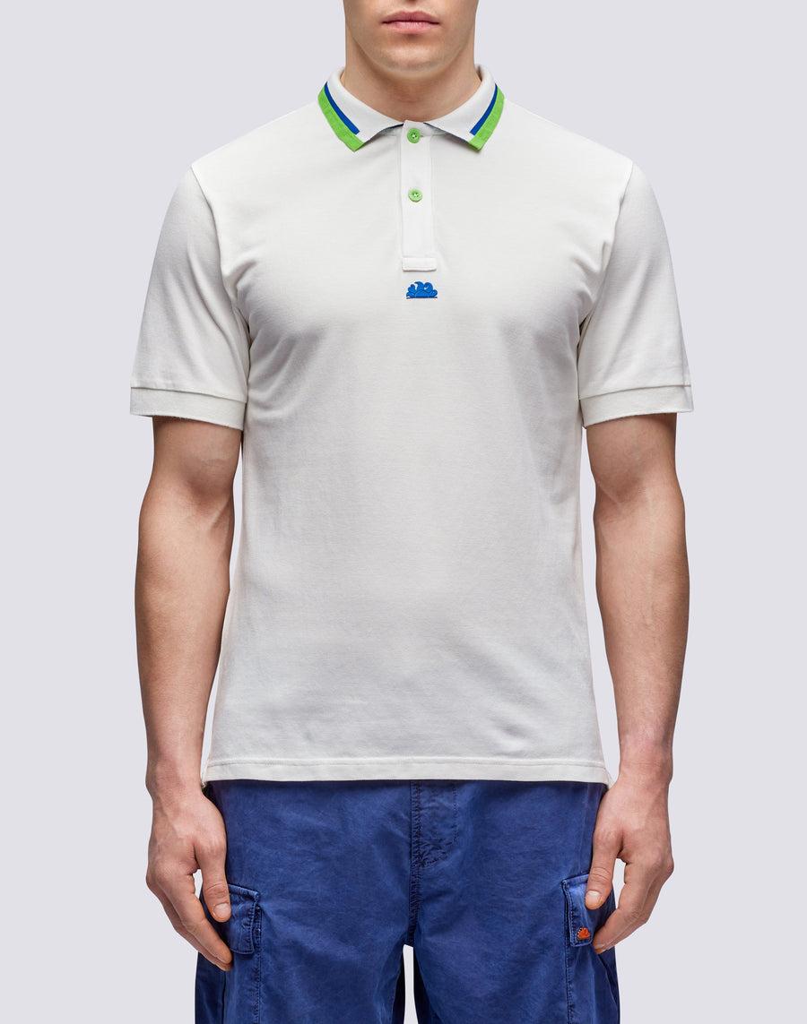 Sundek POLO IN COTONE PIQUET COMBINATO m997plpq500-03901 Nuova