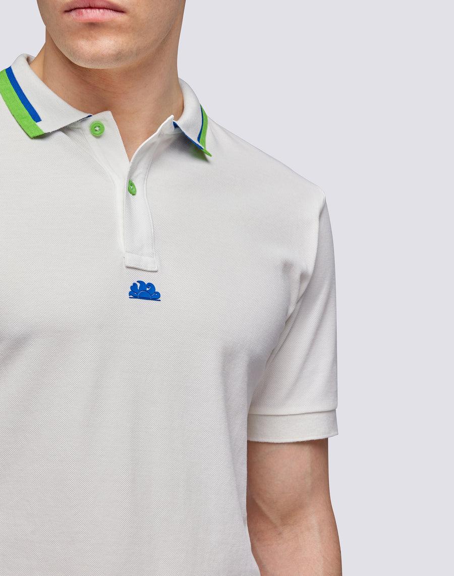 Sundek POLO IN COTONE PIQUET COMBINATO m997plpq500-03901 Nuova