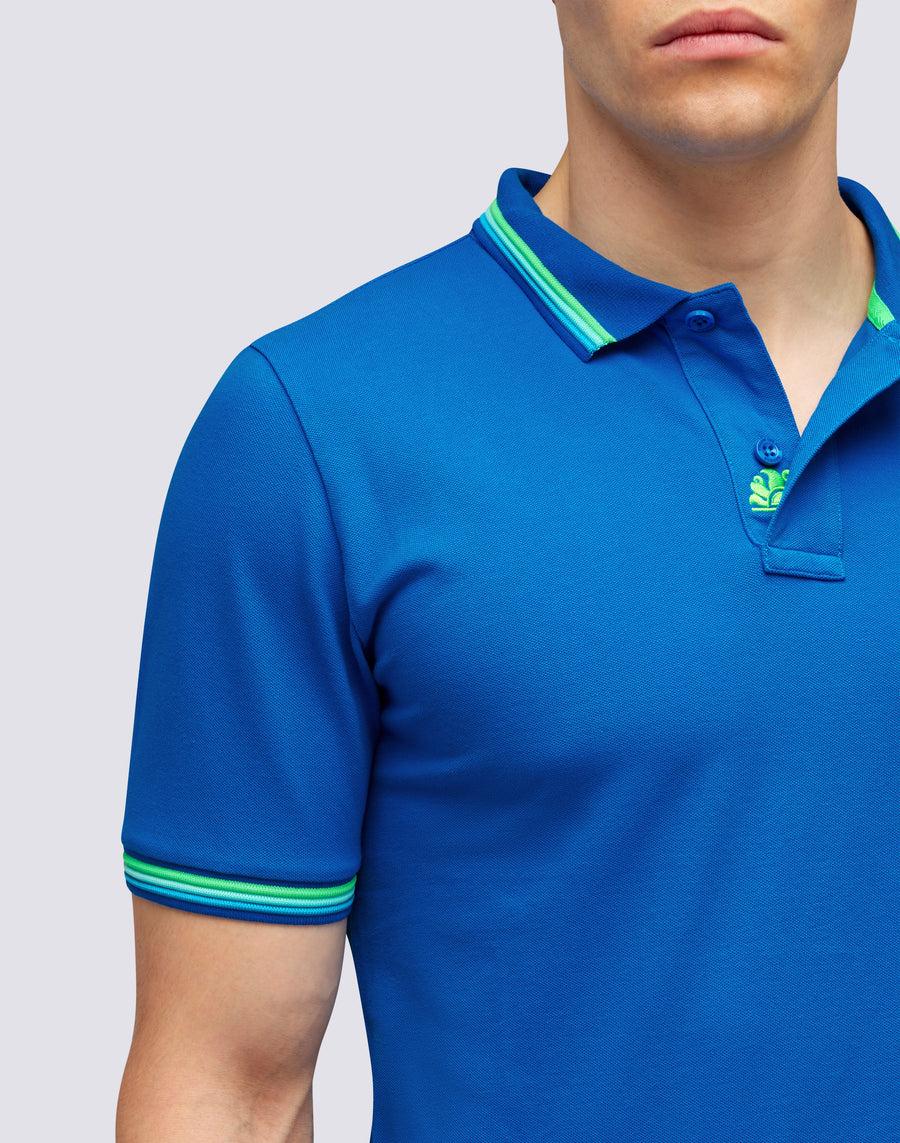 Sundek POLO BRICE IN COTONE PIQUET CON DETTAGLI TRICOLOR m779plj6500-a2201 Vendita Calda