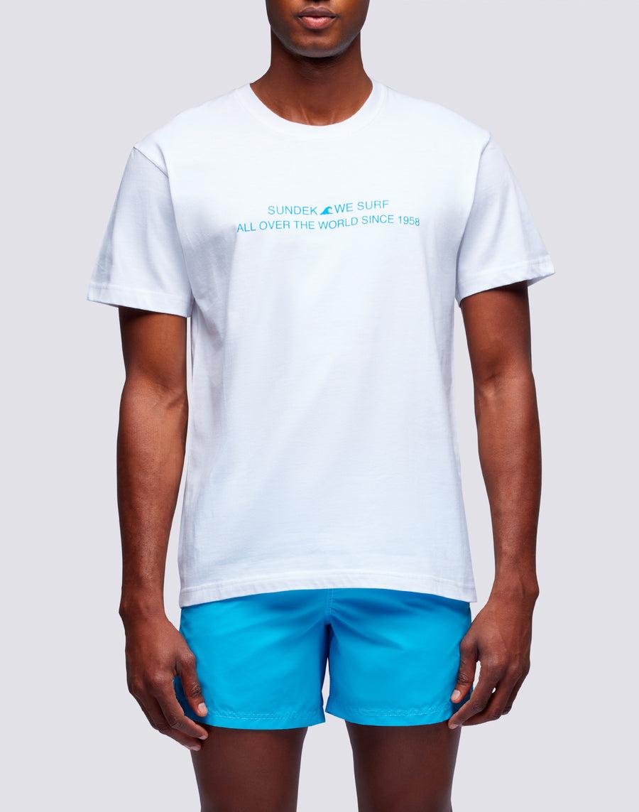 Sundek t-shirt uomo in cotone capsule flag m669tesj500-00400 Affare Del Giorno