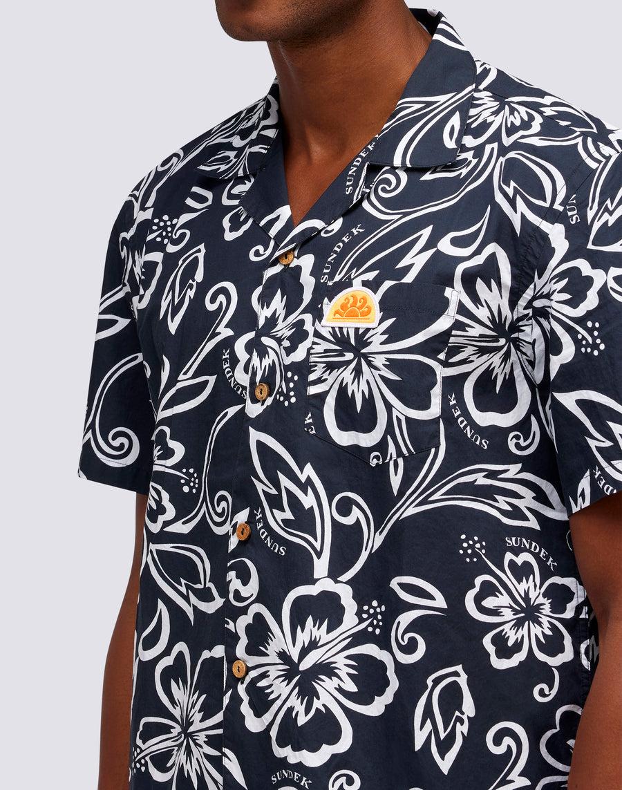 Sundek CAMICIA CON STAMPA HIBISCUS VINTAGE m817shmu1ia-661ia Online