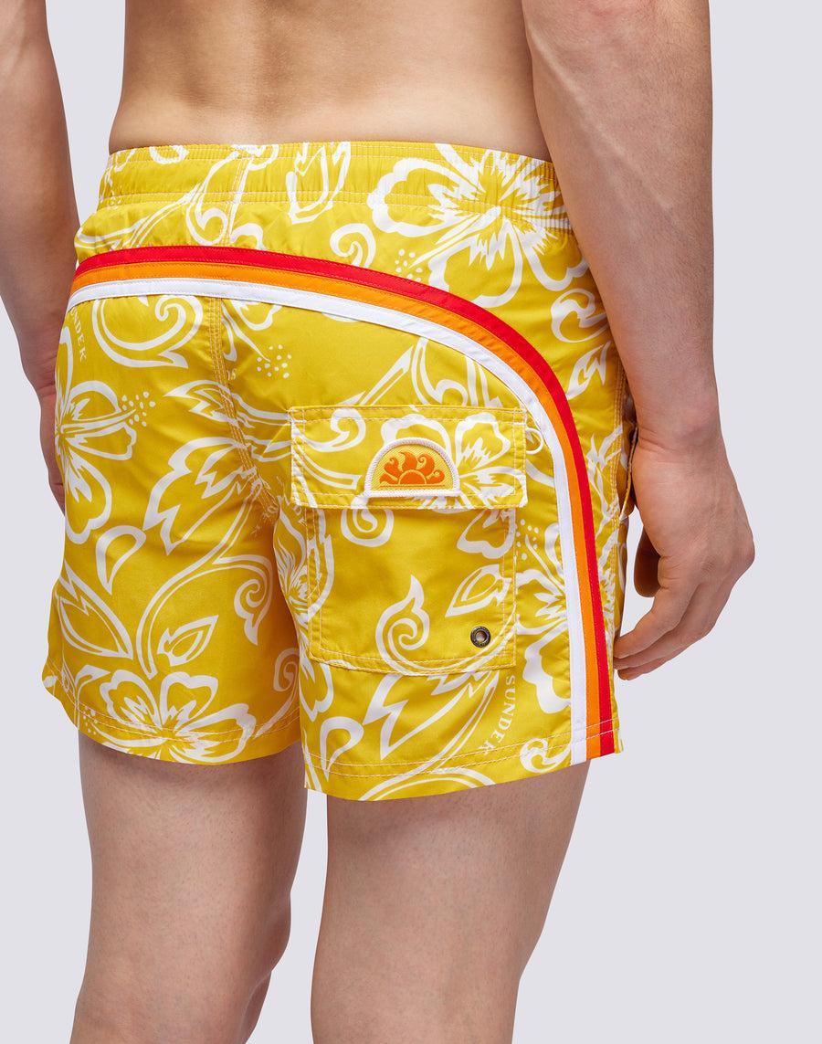 Sundek COSTUME A PANTALONCINO CORTO VITA ELASTICATA STAMPA ARCHIVE HIBISCUS m504bdta1ia-a29ia Vendita Economica