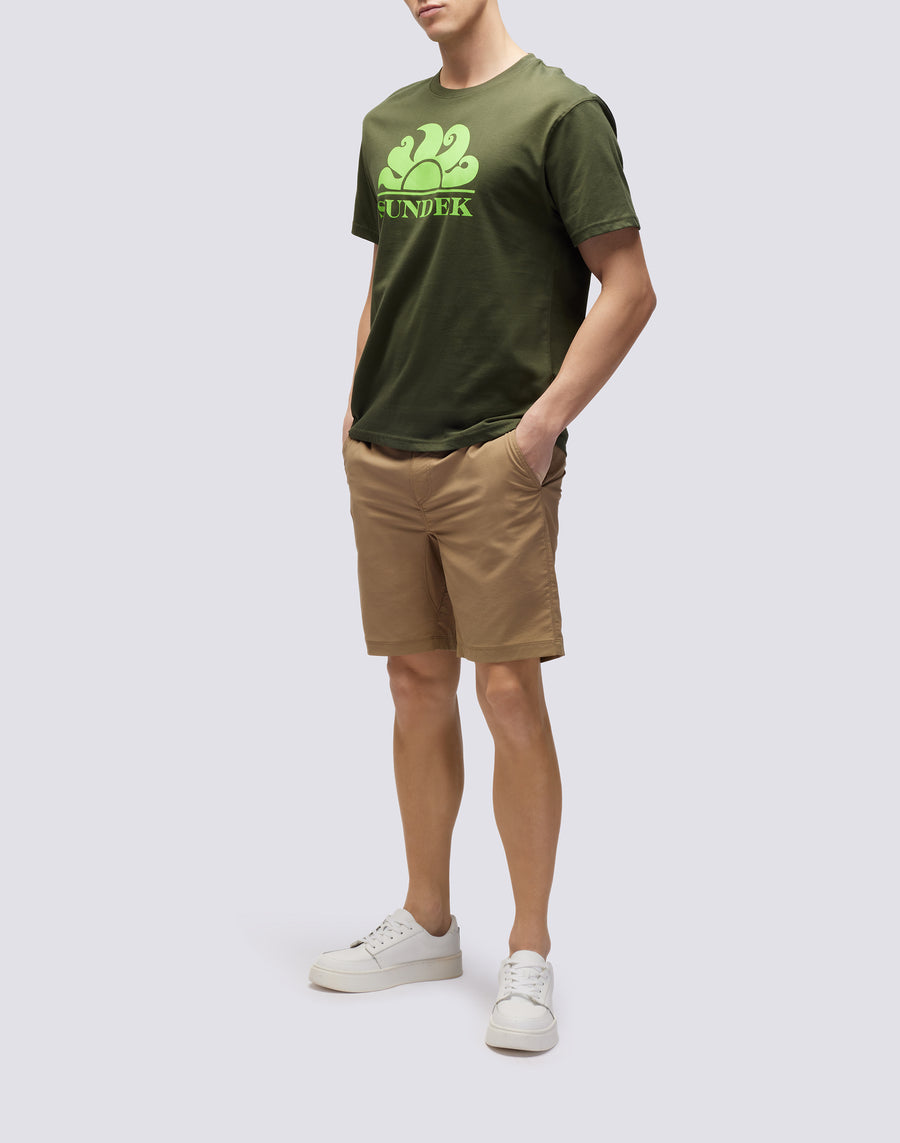 Sundek T-SHIRT GIROCOLLO CON STAMPA LOGO m021tej7800-30204 Saldi Di Fabbrica