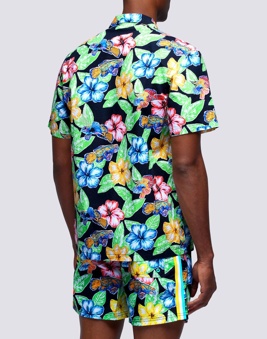Sundek camicia con stampa floreale all over m669tesj500-a1800 Nuovo