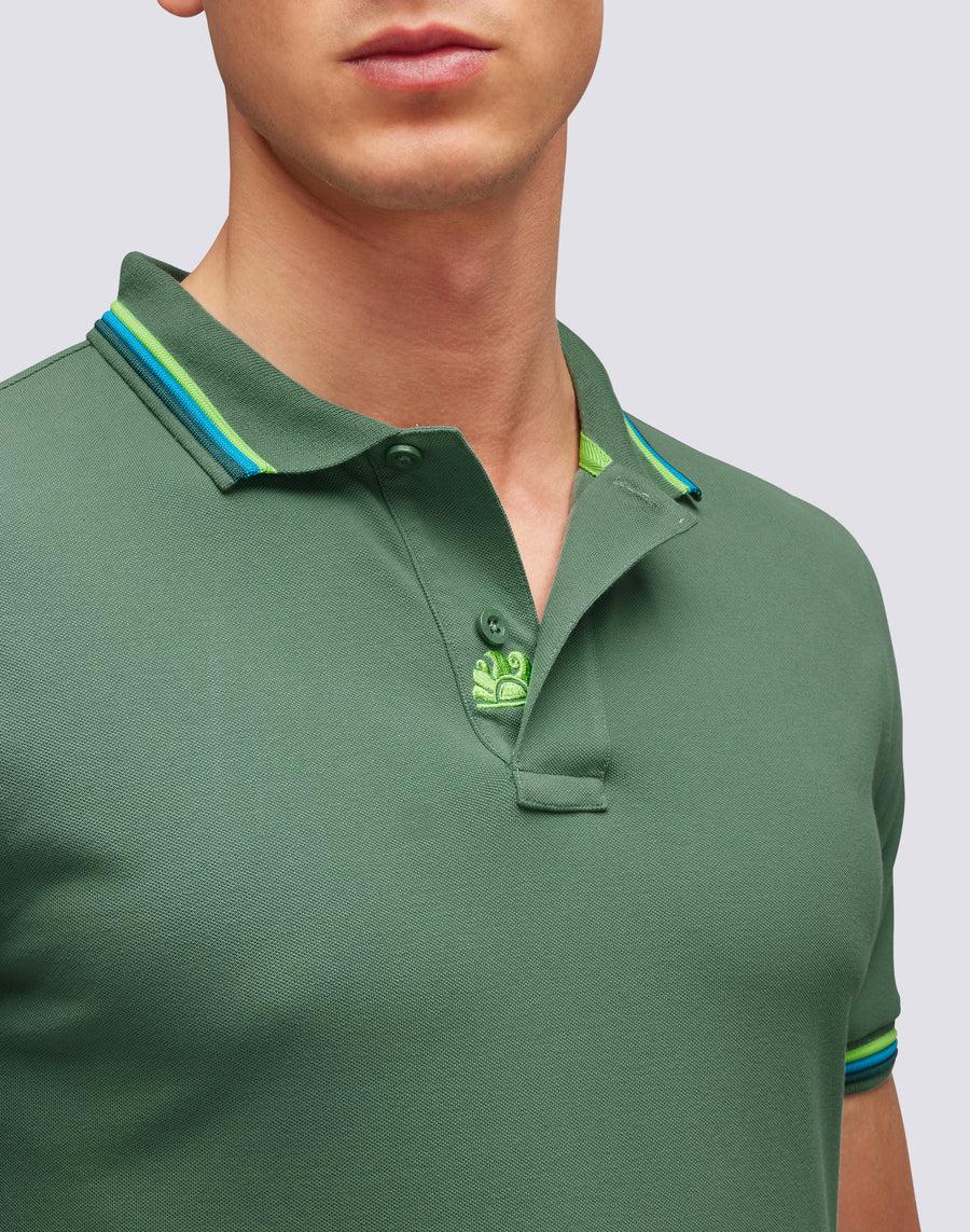 Sundek POLO BRICE IN COTONE PIQUET CON DETTAGLI TRICOLOR m779plj6500-a1601 Convenienza
