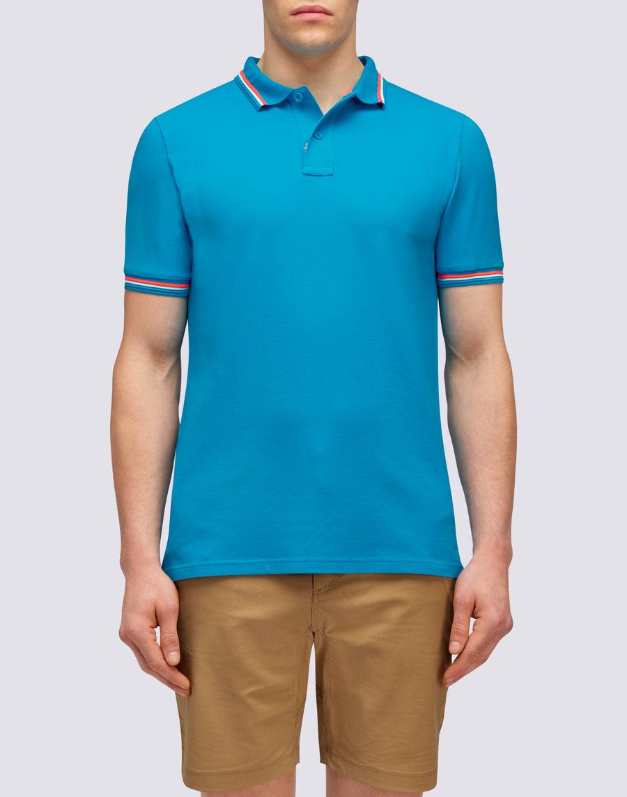 Sundek POLO BRICE IN COTONE PIQUET CON DETTAGLI TRICOLOR m779plj6500-67403 Economico