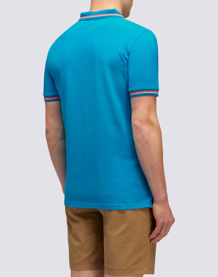 Sundek POLO BRICE IN COTONE PIQUET CON DETTAGLI TRICOLOR m779plj6500-67403 Economico