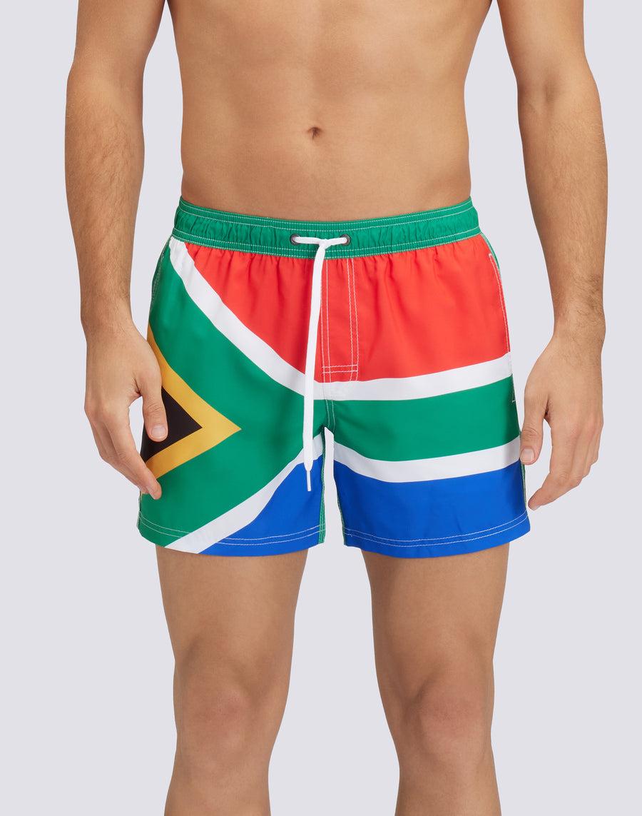 Sundek COSTUME DA BAGNO CORTO VITA ELASTICATA POLIESTERE RICICLATO REPREVE® BANDIERA SUDAFRICA M504BDRT3FG107FG Italy