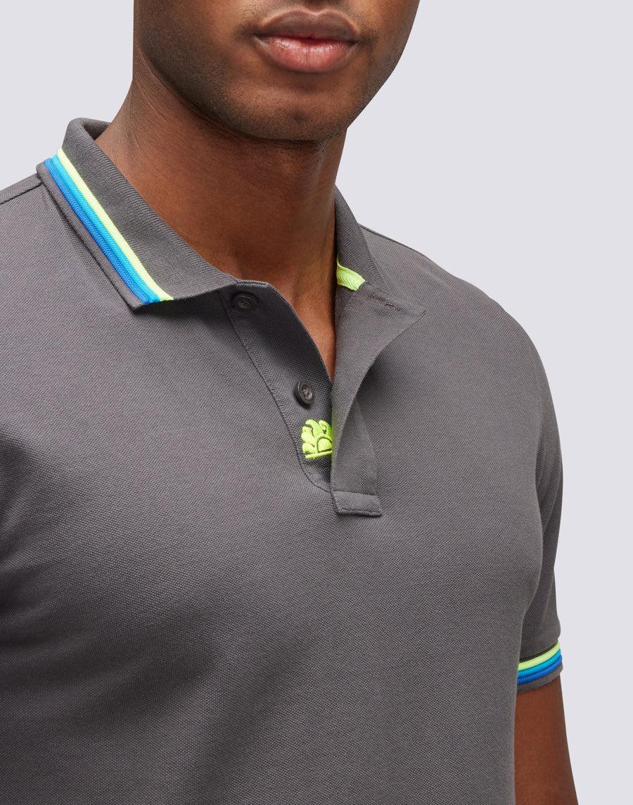 Sundek polo brice in cotone piquet con dettagli tricolor M779PLJ6500-10317 Italia