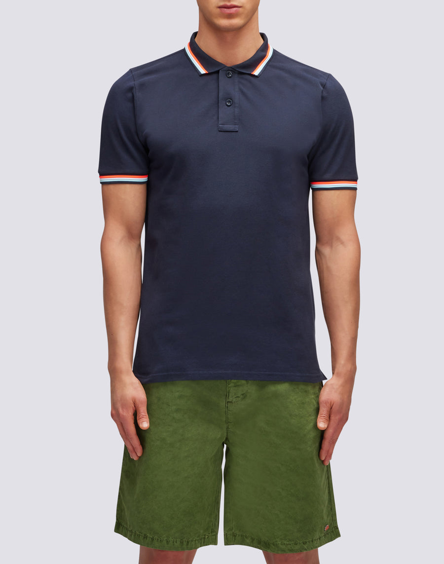 Sundek polo brice in cotone piquet con dettagli tricolor M779PLJ6500-00724 Qualità