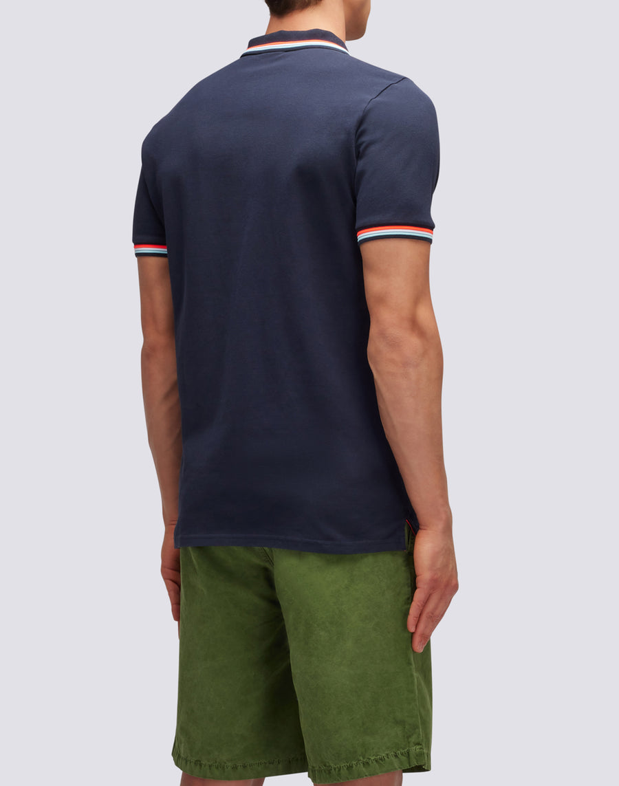 Sundek polo brice in cotone piquet con dettagli tricolor M779PLJ6500-00724 Qualità