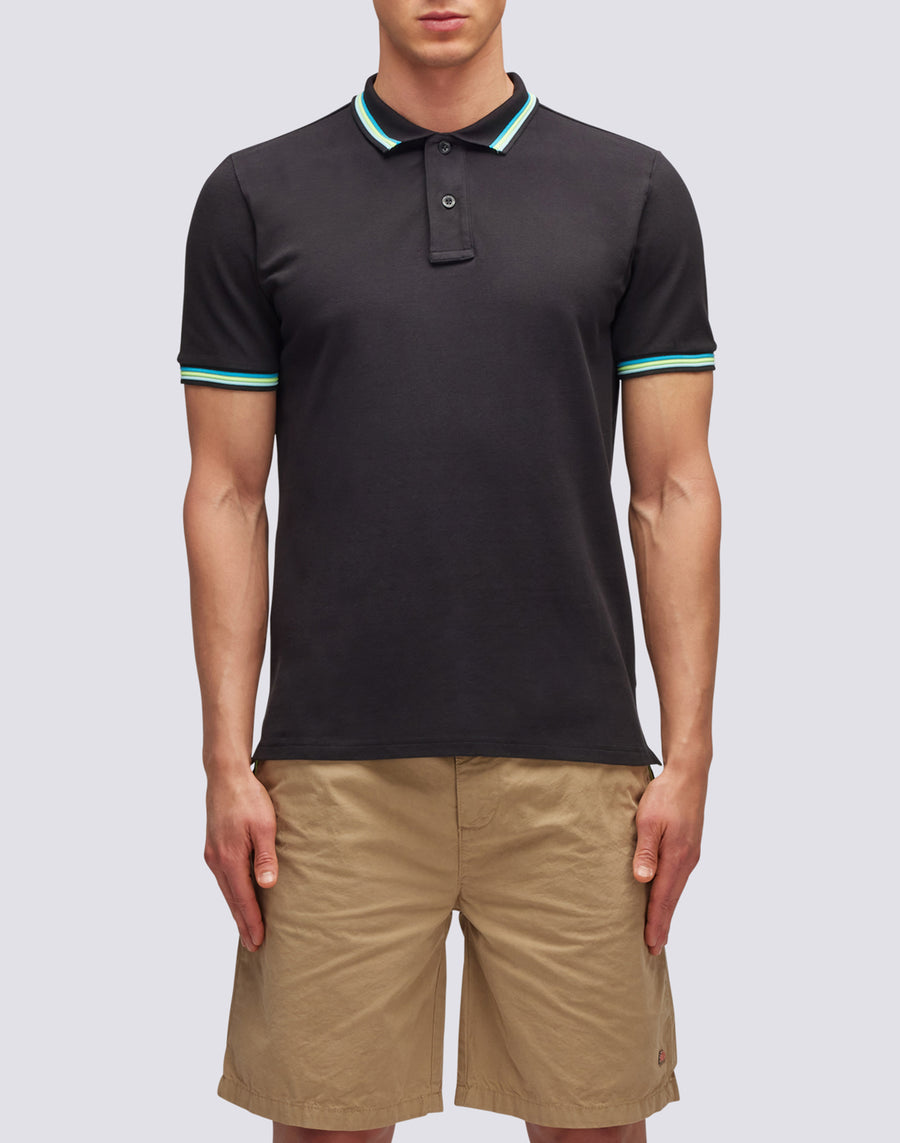 Sundek polo brice in cotone piquet con dettagli tricolor M779PLJ6500-00435 Promozione