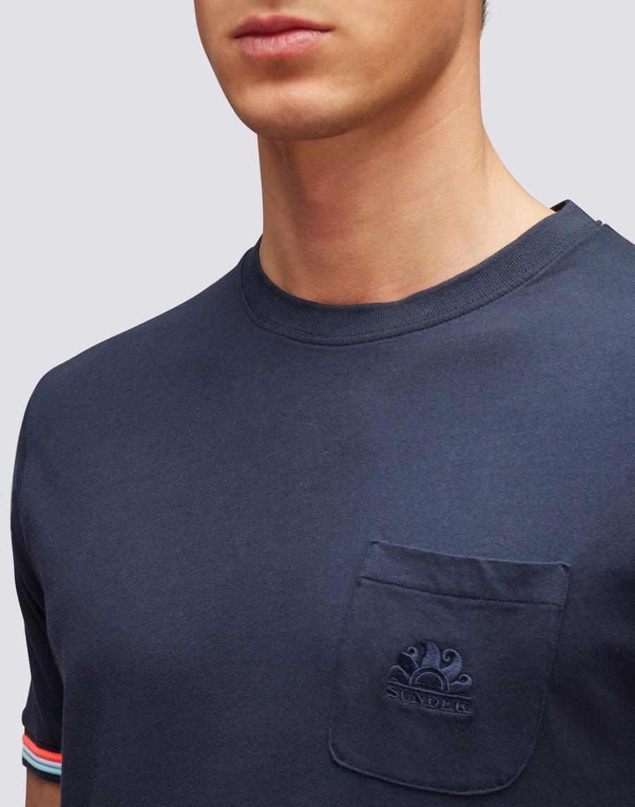 Sundek t-shirt finn girocollo con taschino M775TEJ7800-00724 Promozione Limitata
