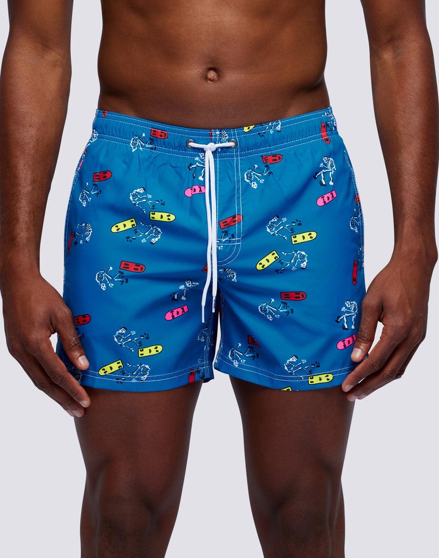Sundek costume da bagno corto vita elasticata stampa skeleton ollie repreve® m504bdrt3ko-a17ko Promozione Limitata