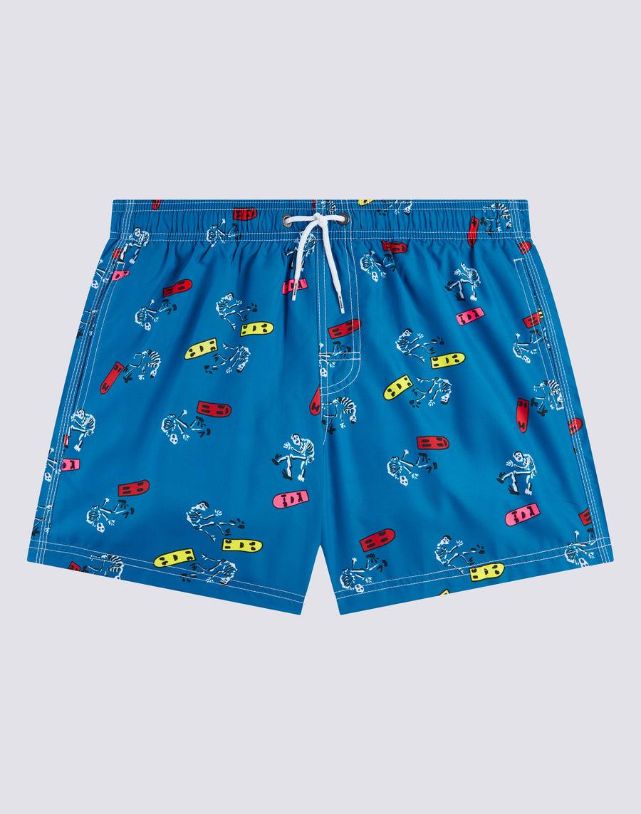 Sundek costume da bagno corto vita elasticata stampa skeleton ollie repreve® m504bdrt3ko-a17ko Promozione Limitata
