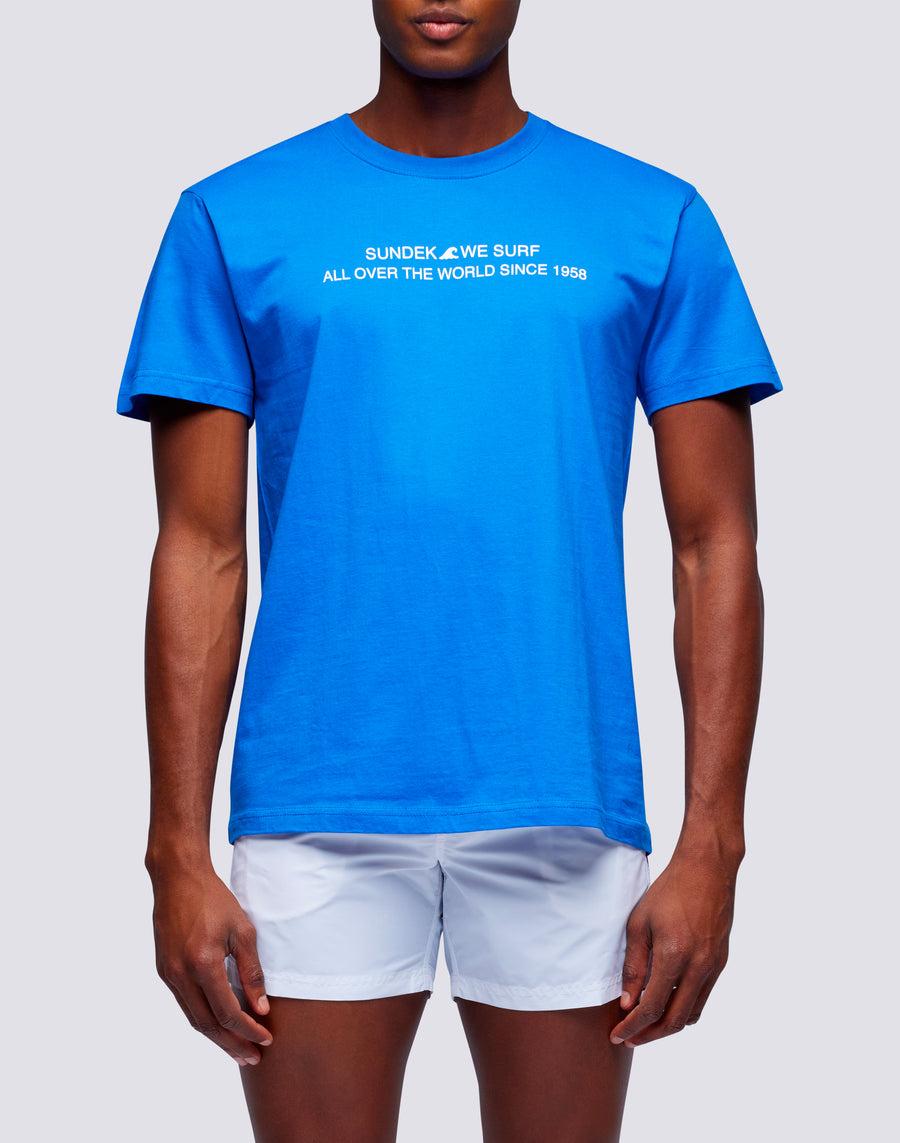 Sundek t-shirt uomo in cotone capsule flag m633bdrt4km-008km Outlet