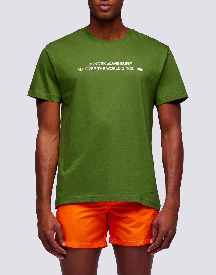 Sundek t-shirt uomo in cotone capsule flag m669tesj500-12700 In Vendita
