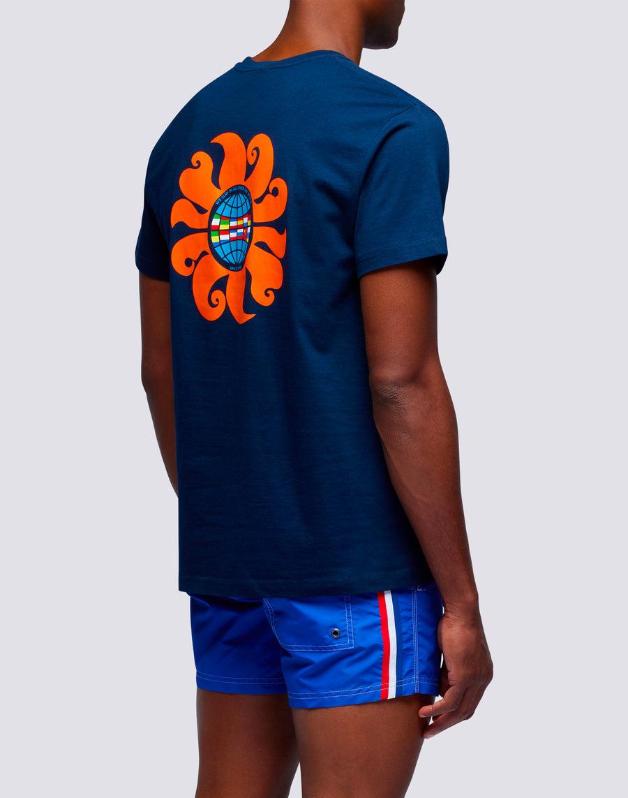 Sundek t-shirt uomo in cotone capsule flag m669tesj500-00600 Saldi
