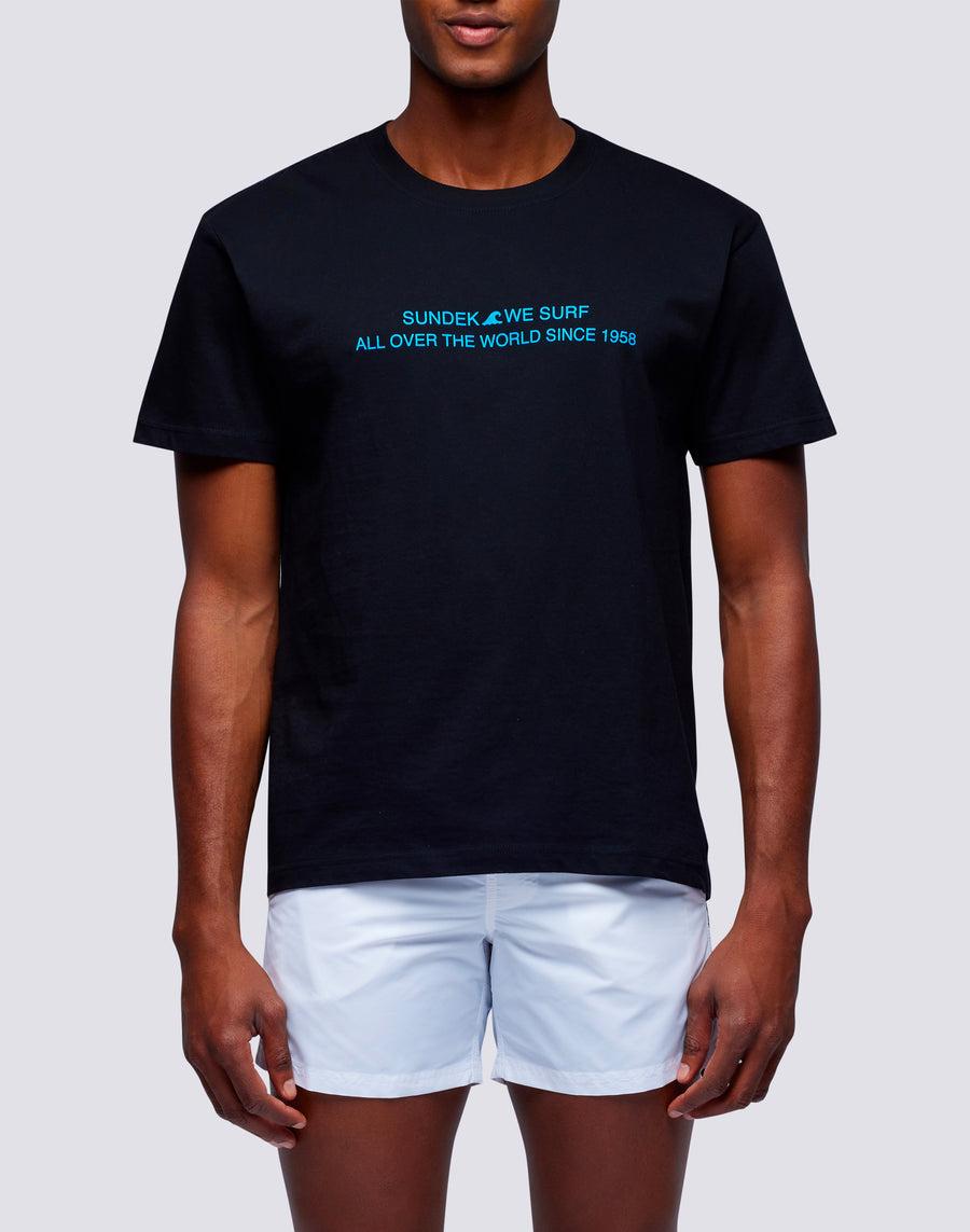 Sundek t-shirt uomo in cotone capsule flag m669tesj500-00100 Offerte