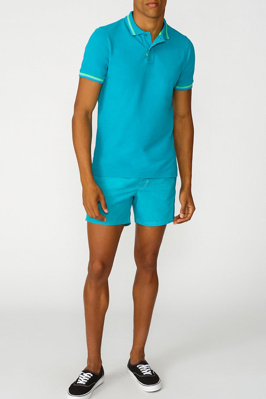 Sundek polo brice in cotone piquet con dettagli tricolor M779PLJ6500-95001 Ultimo giorno