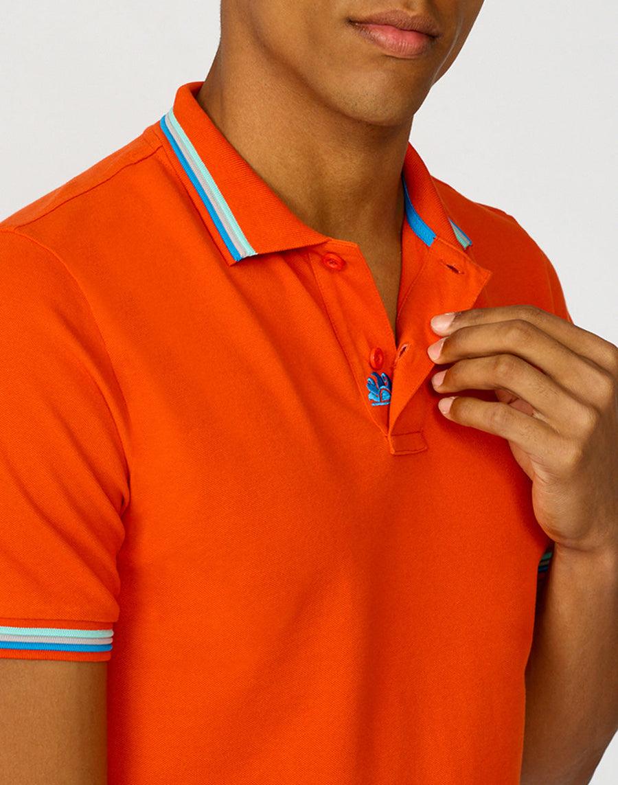 Sundek polo brice in cotone piquet con dettagli tricolor M779PLJ6500-91901