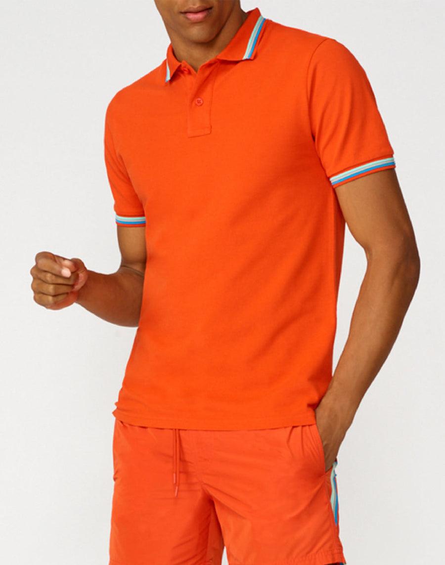 Sundek polo brice in cotone piquet con dettagli tricolor M779PLJ6500-91901 Promozione temporanea