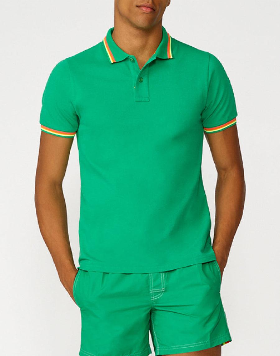 Sundek polo brice in cotone piquet con dettagli tricolor M779PLJ6500-77402 Fino al 50% di sconto