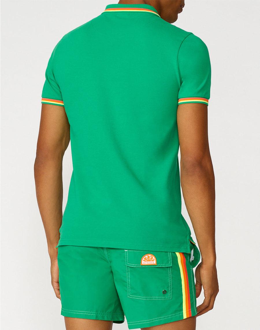 Sundek polo brice in cotone piquet con dettagli tricolor M779PLJ6500-77402 Fino al 50% di sconto