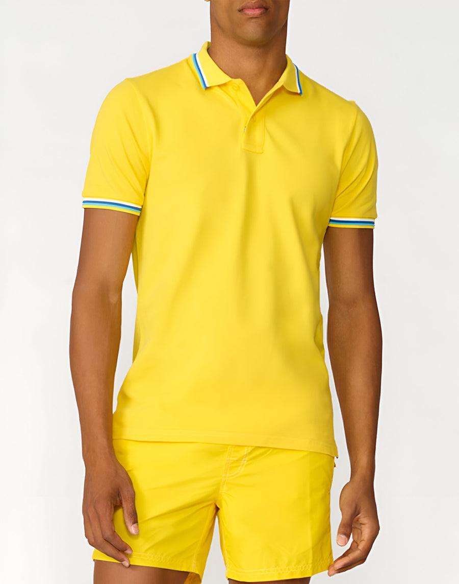 Sundek polo brice in cotone piquet con dettagli tricolor M779PLJ6500-77202 Fino al 60% di sconto