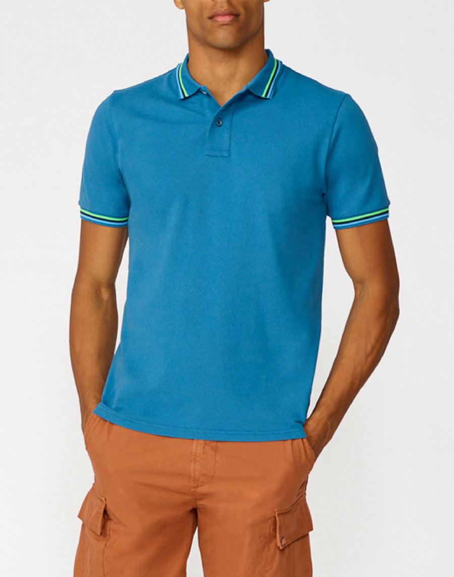 Sundek polo brice in cotone piquet con dettagli tricolor M779PLJ6500-77102