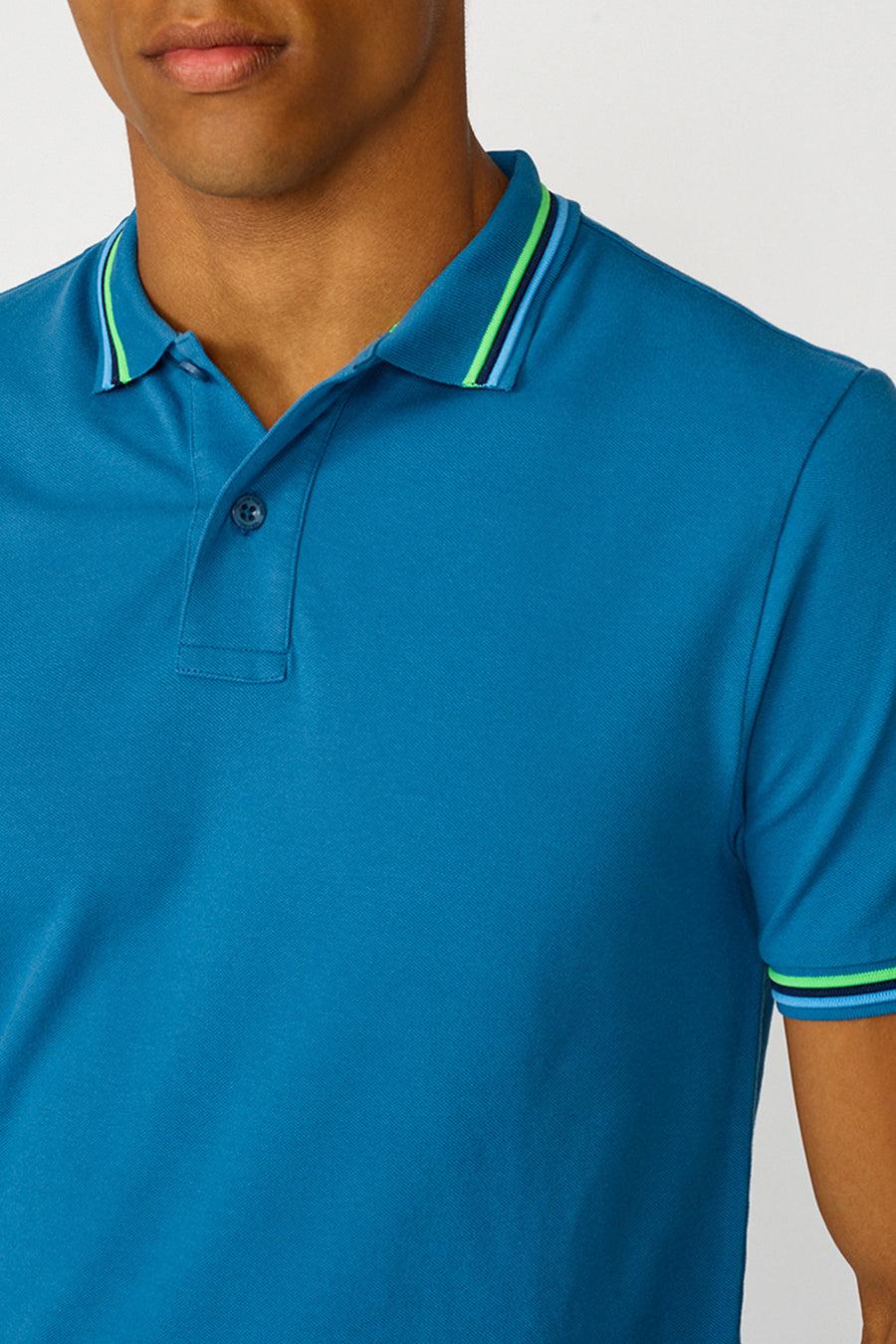 Sundek polo brice in cotone piquet con dettagli tricolor M779PLJ6500-77102 Fino al 65% di sconto