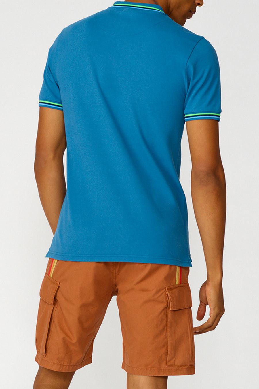 Sundek polo brice in cotone piquet con dettagli tricolor M779PLJ6500-77102 Fino al 65% di sconto