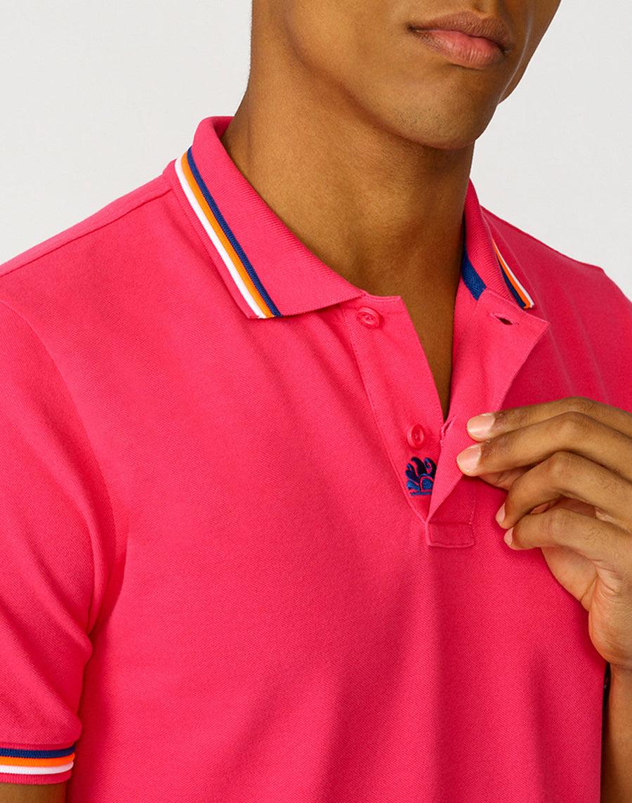 Sundek polo brice in cotone piquet con dettagli tricolor M779PLJ6500-69202