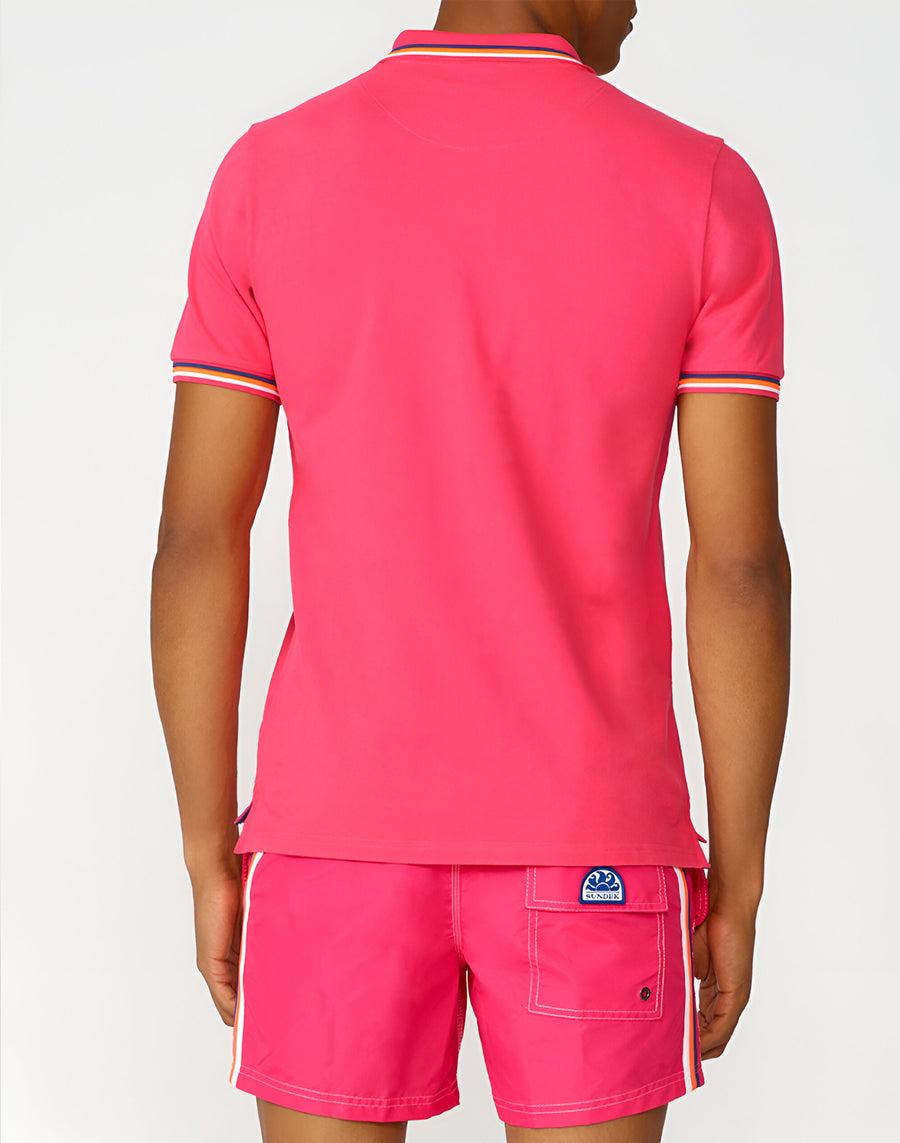 Sundek polo brice in cotone piquet con dettagli tricolor M779PLJ6500-69202 Only for today